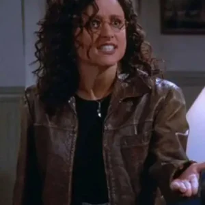 Elaine Benes Seinfeld Brown Leather Jacket