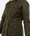 Ellen The Night Agent S01 Green Jacket Front Look