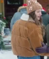 Emily Hall A Merry Little Ex-Mas Brown Corduroy Jacket Back Look