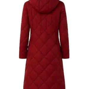 Emily Rose All Is Merry and Bright Maroon Coat Back Look