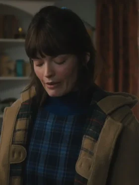 Emma Mackey Ella McCay Hooded Wool Coat