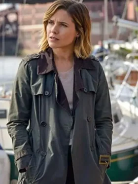 Erin Lindsay Chicago PD Grey Coat Front Look