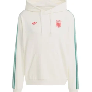 Euro 2025 Adidas Italy White Hoodie Back