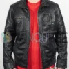 Evan Evagora Star Trek Picard Elnor Leather Jacket front open van