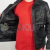 Evan Evagora Star Trek Picard Elnor Leather Jacket right openn van