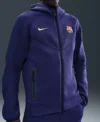 FC Barcelona Soccer Windrunner Blue Hoodie