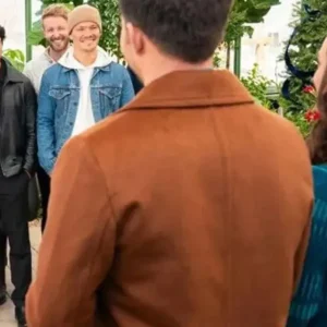 Finding Mr. Christmas brown coat Back Look