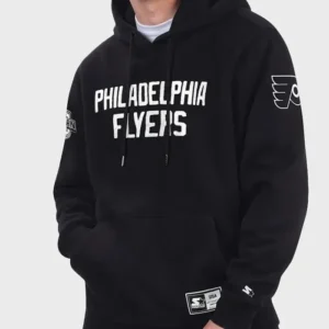 Flyers Starter x NHL Black Ice Hoodie Front Look