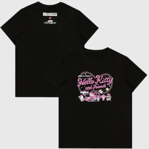 Formula 1 Academy Hello Kitty Pit Crew Black T Shirt