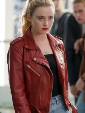 Freaky Millie Red Leather Jacket