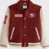 Fred Warner 49ers Varsity Bomber Jacket Front Look