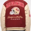 Fred Warner 49ers Varsity Bomber Jacket Back Look
