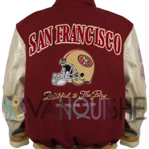 Fred Warner 49ers Varsity Bomber Jacket back