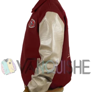 Fred Warner 49ers Varsity Bomber Jacket left