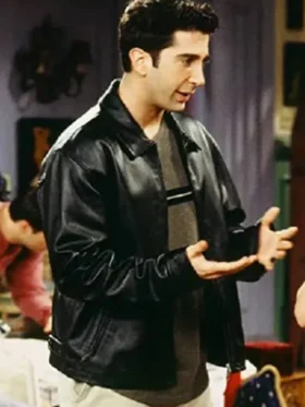 Friends Ross Geller Black Leather Jacket