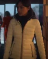 Gal Gadot Heart of Stone White Puffer Jacket