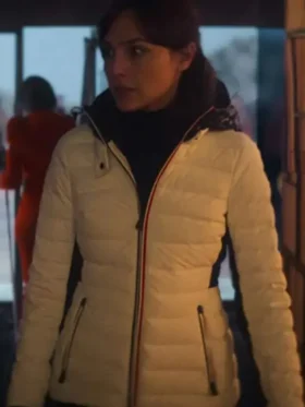 Gal Gadot Heart of Stone White Puffer Jacket