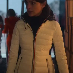 Gal Gadot Heart of Stone White Puffer Jacket
