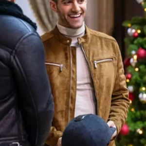 Garrett Marcantel 12 Dates of Christmas Brown Leather Jacket