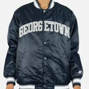 Georgetown Hoyas Navy Blue Bomber Jacket