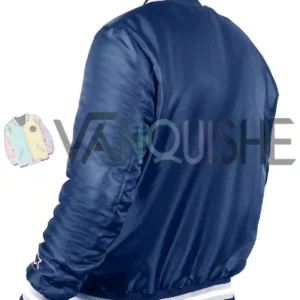 Georgetown Hoyas Navy Satin Varsity Jacket