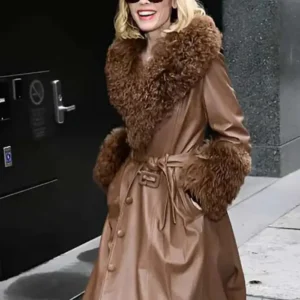 Goldie Boutilier Brown Shearling Leather Coat
