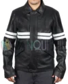 Good Will Hunting Matt Damon Black Leather Jacket front can