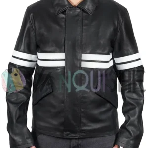Good Will Hunting Matt Damon Black Leather Jacket front can