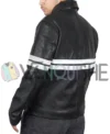Good Will Hunting Matt Damon Black Leather Jacket left back van