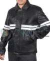 Good Will Hunting Matt Damon Black Leather Jacket left van