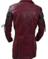 Goth Matrix Steampunk Gothic Leather Coat Back Look