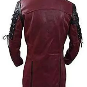 Goth Matrix Steampunk Gothic Leather Coat Back Look