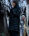 Grace Gordon Greene Black Puffer Coat