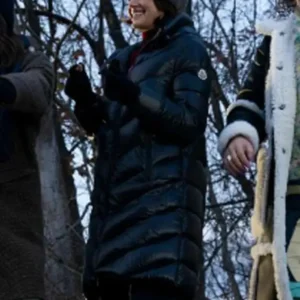 Grace Gordon Greene Black Puffer Coat