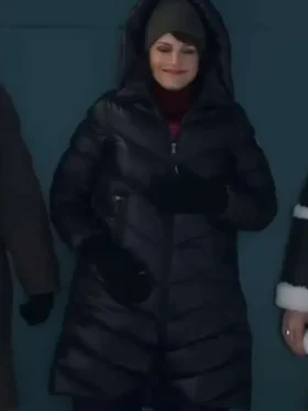 Grace Gordon Greene Black Puffer Coat