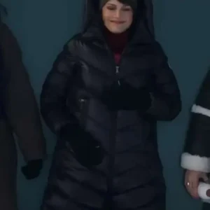 Grace Gordon Greene Black Puffer Coat