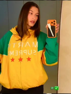 Hailey Bieber Marty Supreme Jacket