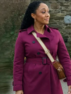 Haunted Harmony Mysteries Buried at C Tamera Mowry-Housley Purple Coat Side