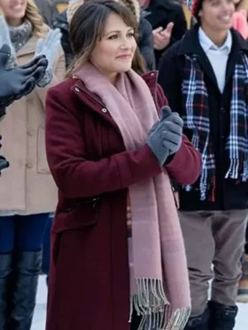 Italia Ricci Love in Winterland Maroon Coat