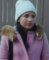 Jackie Howard My Life with the Walter Boys Pink Parka Coat