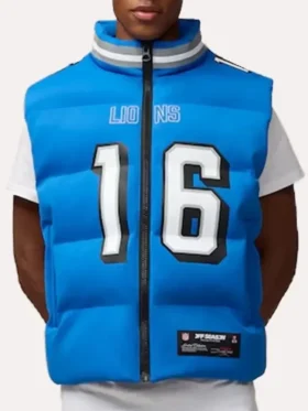 Jared Goff Detroit Lions Off Season Player Puffer Vest