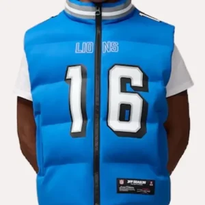 Jared Goff Detroit Lions Off Season Player Puffer Vest