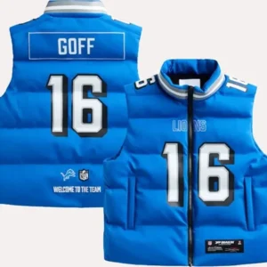 Jared Goff Detroit Lions Off Season Player Puffer Vest