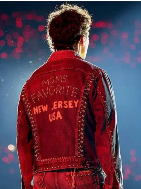 Joe Jonas Moms Favorite New Jersey USA Jacket Back Look