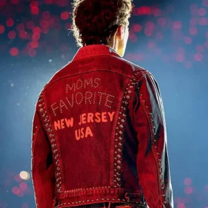 Joe Jonas Moms Favorite New Jersey USA Jacket Back Look