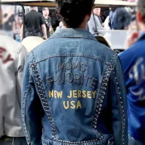 Joe Jonas Moms Favorite New Jersey USA Jacket Back Look