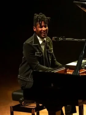 Jon Batiste Teatro Dal Verme Milan 2025 Black Denim Jacket