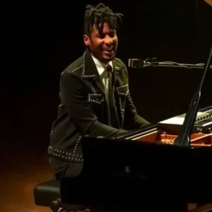 Jon Batiste Teatro Dal Verme Milan 2025 Black Denim Jacket