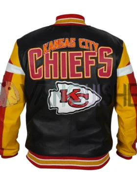 Kansas City Chiefs Black Varsity Jacket back