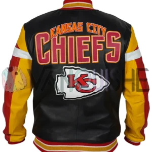 Kansas City Chiefs Black Varsity Jacket back